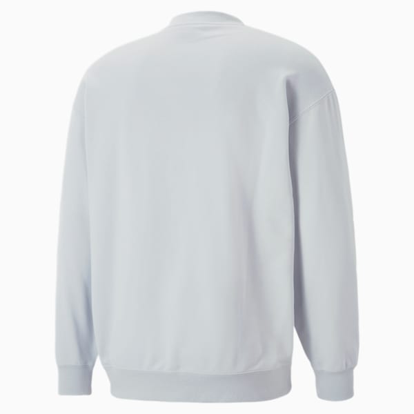 Chandail en molleton à col en V Classics Homme, Platinum Gray, extralarge